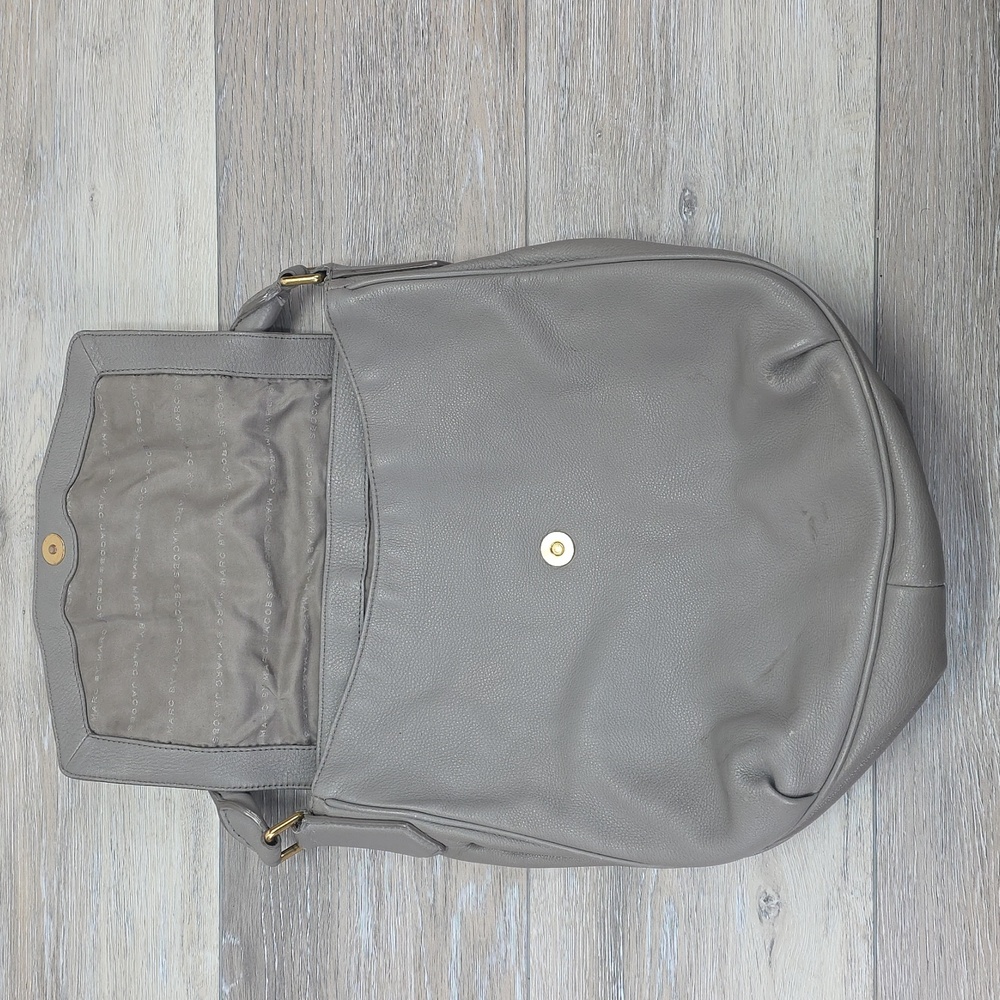 Marc by Marc Jacobs Leather Standard Supply Workwear Crossbody Handbag Taupe - Picture 9 of 15